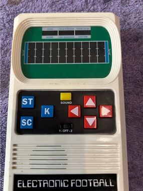 Mattel Handheld Electronic Football Game - Green & Black Field